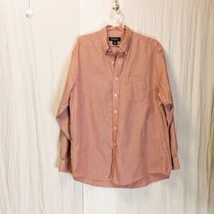 Brooks Brothers Mens Shirt Sz L Red Gingham Button Down Collar Single Pocket